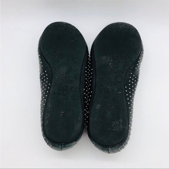 UGG leather Sherpa lined studded flats - Picture 11 of 11
